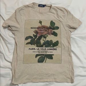 Graphic Tee with French and a Rose